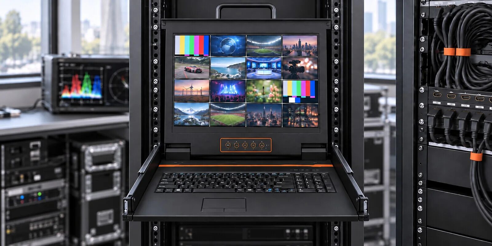 Evetron RD H1716H-HR — широкоэкранная HDMI KVM-консоль на 16 источников