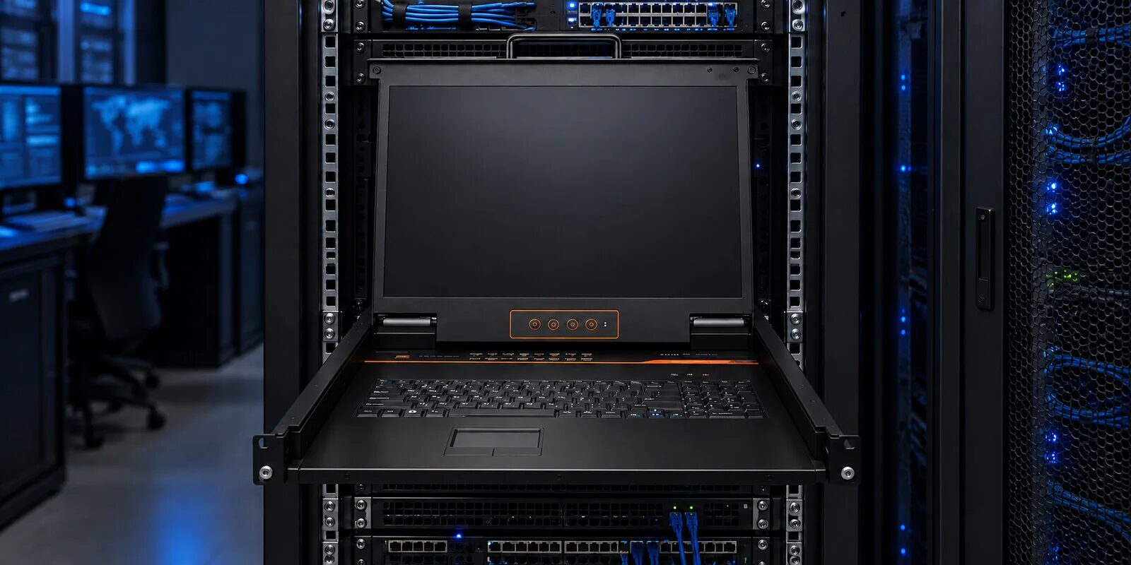 Evetron RD V1708X-IP-HR — Full HD IP KVM-консоль для восьми Cat. X-источников