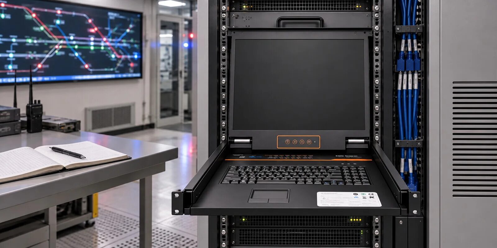 Evetron RD V1908V-C — локальная 19-дюймовая KVM-консоль на восемь систем