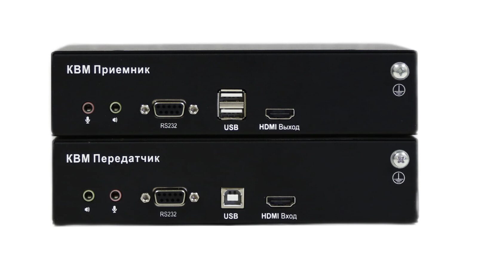 Одномониторный HDMI KVM-удлинитель с резервным питанием Evetron LHFC 1U2AR-RED-SK — основной вид устройства